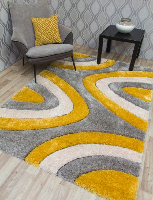 LUXUS -   80 X 150 - RIPPLE - MULTI YELLOW
