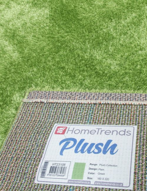 PLUSH - 160 X 220 - PLAIN - LIGHT GREEN