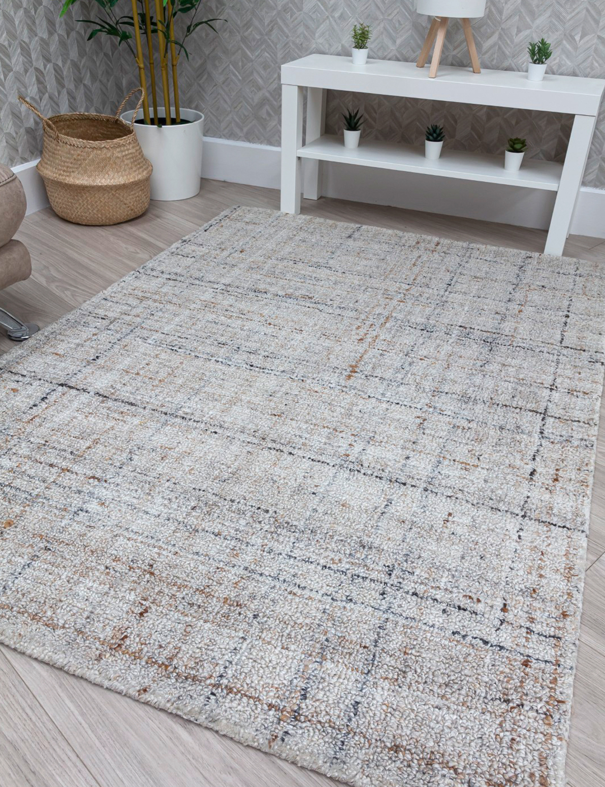 Floor Trends - Lira Ivory Copper Modern Rug