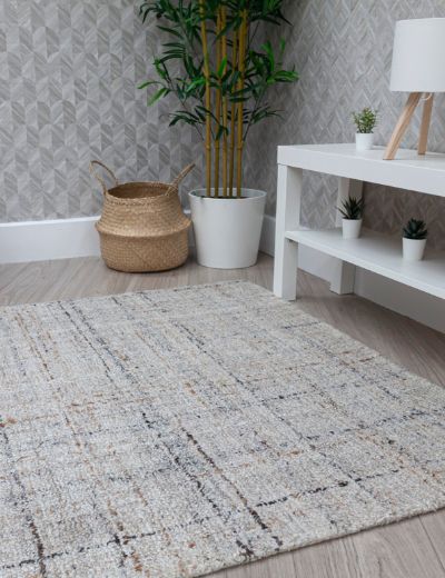 Lira Ivory Copper Modern Rug 4