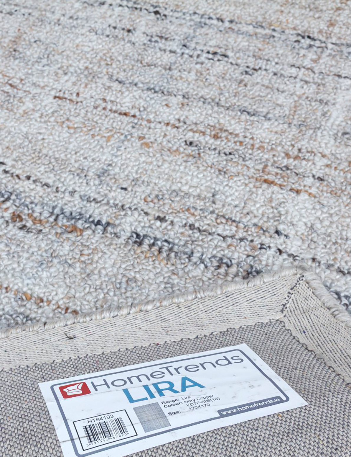 Floor Trends - Lira Ivory Copper Modern Rug