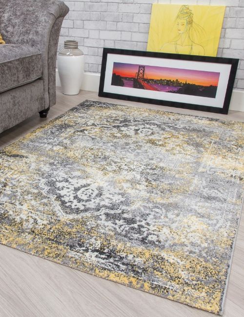 ANTIKA - 120 X 170 - MEDALLION - YELLOW