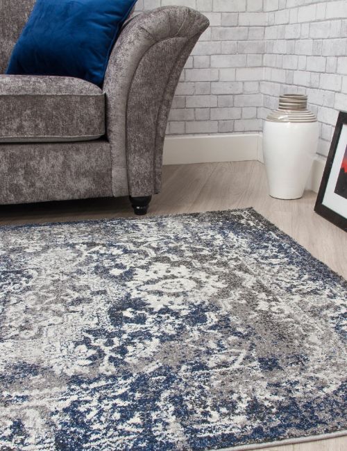 ANTIKA - 160 X 220 - MEDALLION - NAVY